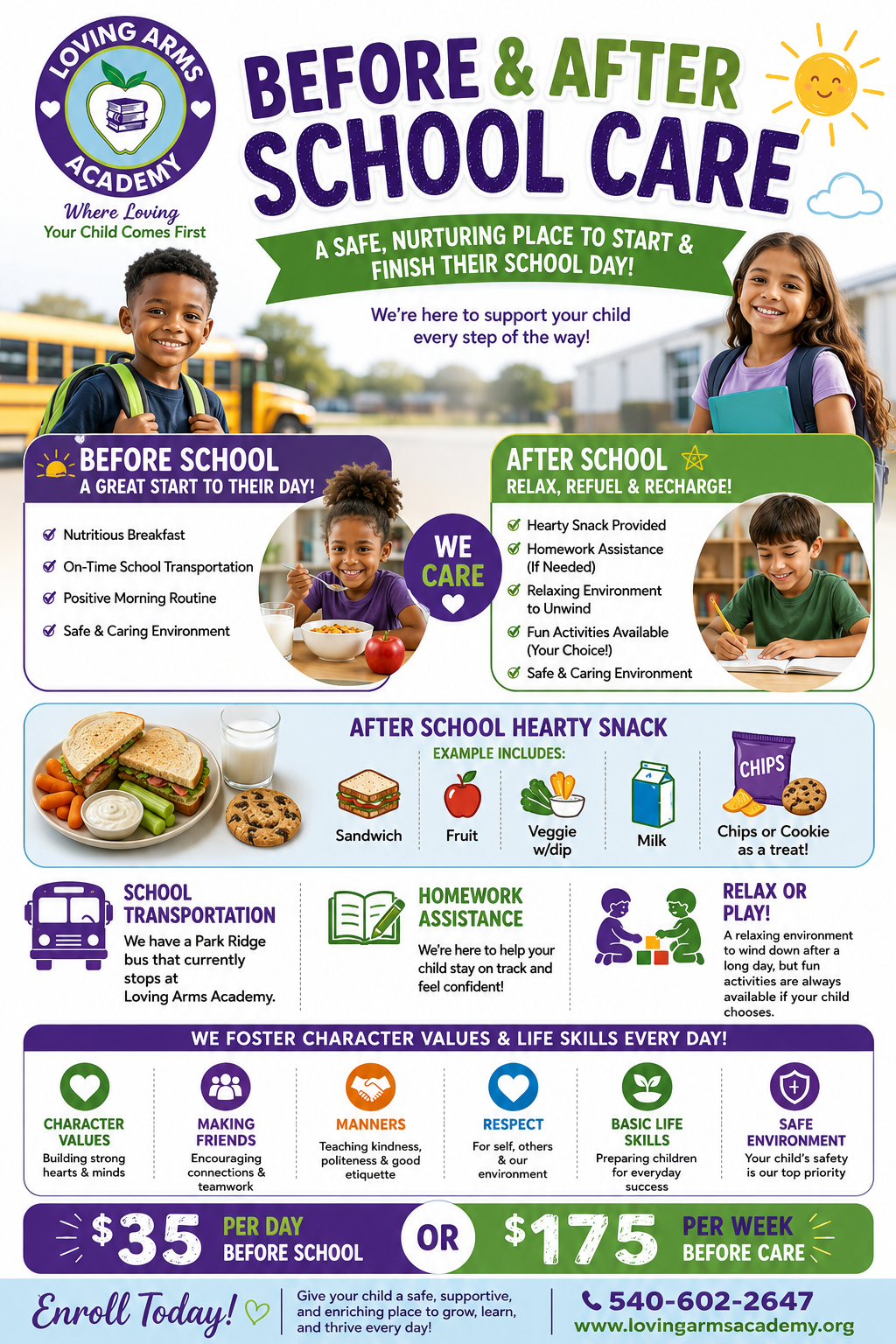 Child enjoying breakfast during before school care