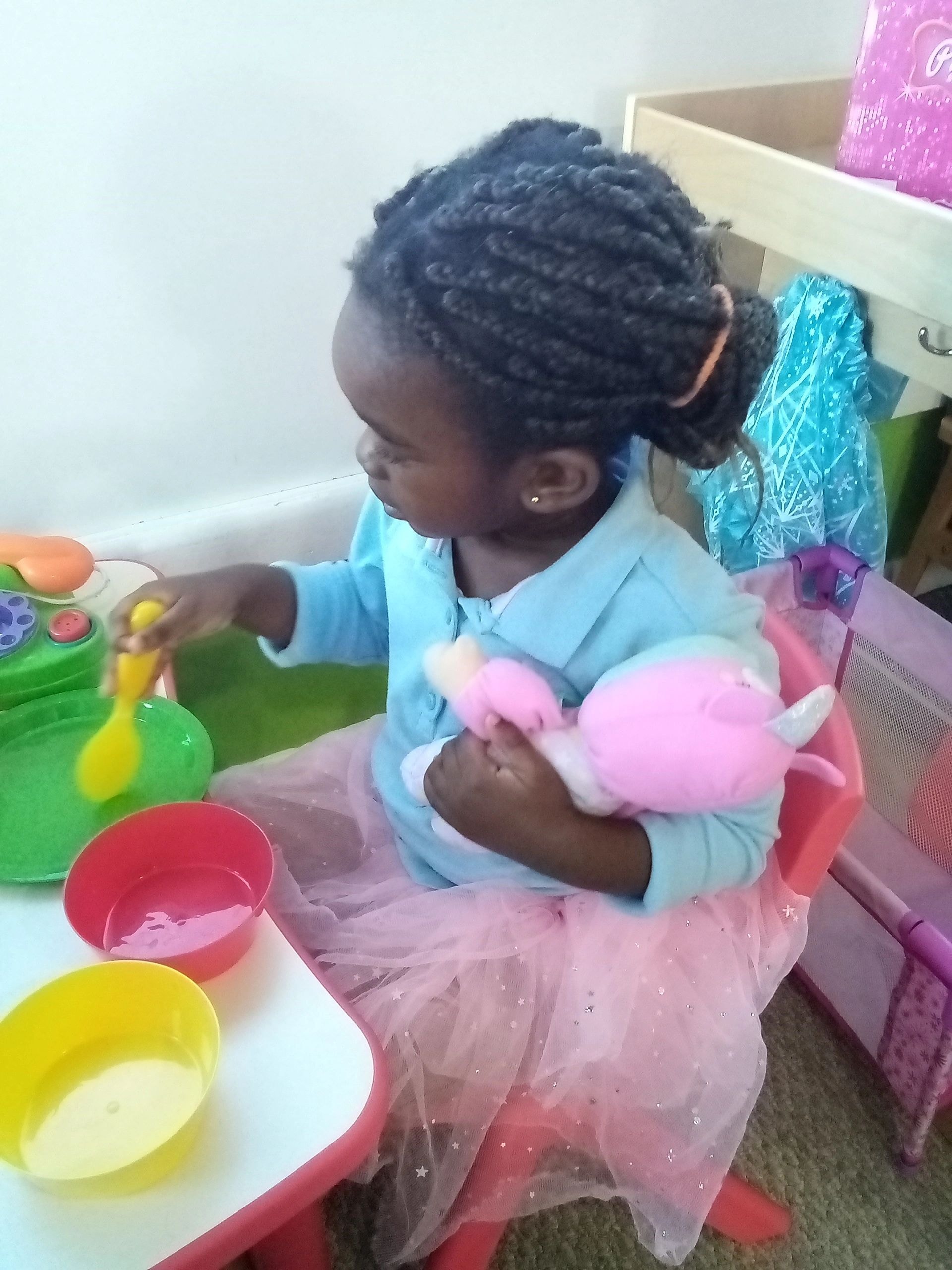 Kids doing art and crafts activity